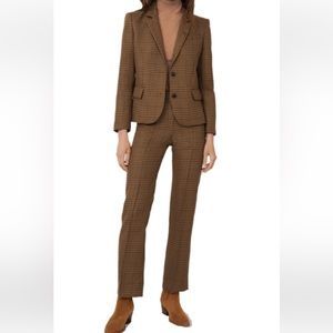 Maje Brown plaid pant